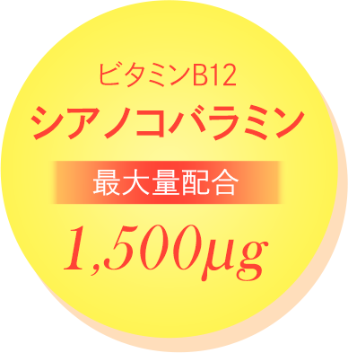 ビタミンB12 シアノコバラミン 最大量配合 1,500μg